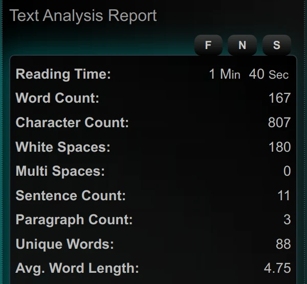Text Analysis Report
